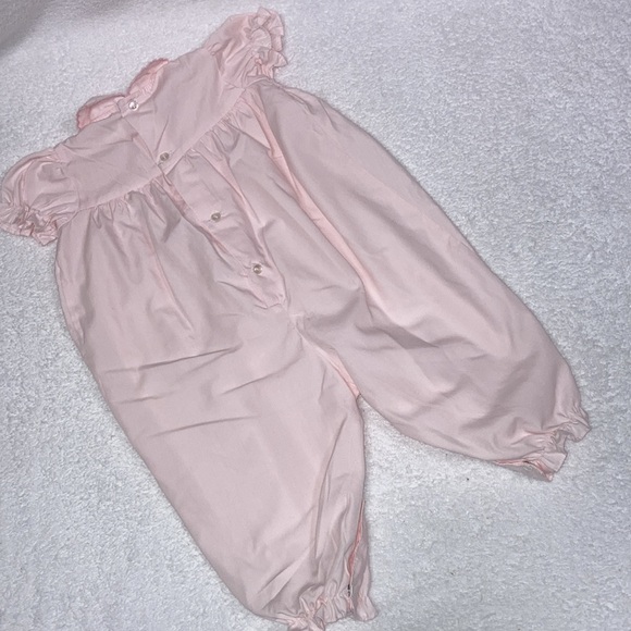 Vintage rocking horse smocked bubble romper 6/9m - Picture 6 of 7